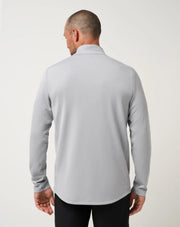 Mens Fibercloud 1/4 Zip Light Grey Small by TravisMathew – Small, Polyester Blend, Light Grey, Model A46145_0LGR_