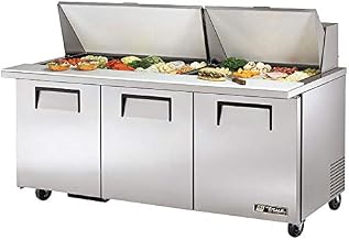 True TSSU-72-30MB-ST Sandwich/Salad Prep Table - Three Door, 72"W