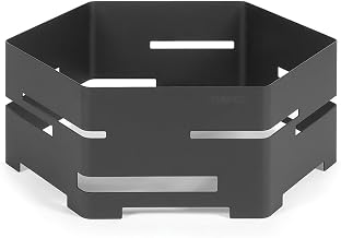Rosseto SM134 16-Inch Steel Hexagon Buffet Riser, Medium, Black Matte