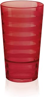 G.E.T. SW-1520-R-EC Red 20 oz., 3.39" Tumbler, 6.54" Tall Dishwasher Safe San Orbis Collection (Pack of 4)
