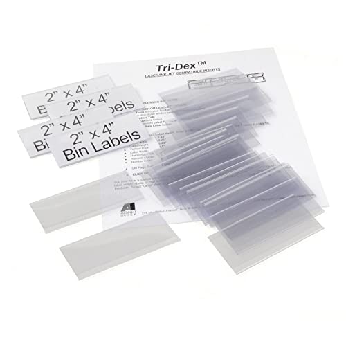Label Holder 2" x 4" for Stacking Bin by Tri-Dex – 2*4 inches, Polyvinyl Chloride, Clear, Model TR-2400