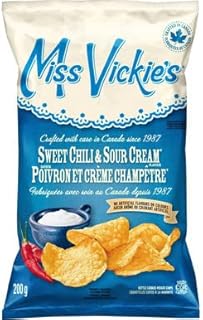 Miss Vickie's Miss Vickies Kettle Cooked Sweet Chili & Sour Cream Potato Chips, 200g/ 7.1oz {Imported from Canada}