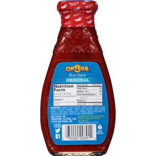 Ortega Original Hot / 8 Ounce (Pack of 3) / 2 Taco Sauce