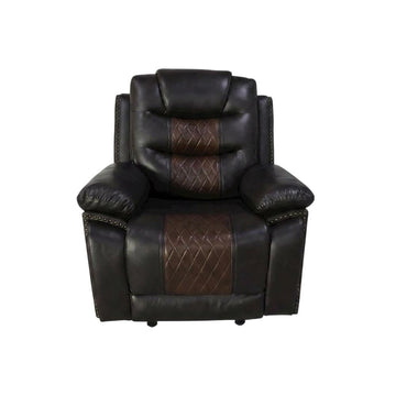 Upholstered Glider Recliner with Black Legs by Starlight Canyon Home – Hardwood and Plywood, 80% Polyester and 20% PU, Brown