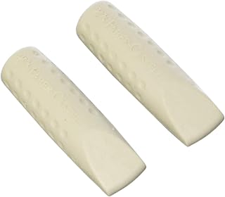Faber-Castell 187000 - Eraser Grip 2001 Eraser Cap, Pack of 2, Grey