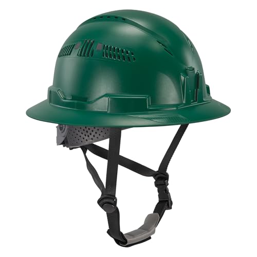 Ergodyne Green / 6.5 - 8 (21in - 25 in / 53cm - 63.5cm) / Full Brim Safety Helmet - Type 2, Class C Head Protection