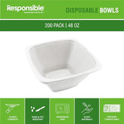 Responsible Products 48 oz (200 Count) / Classic White / Casual Bowls