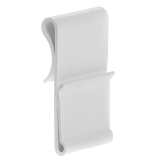 Sign Holder for Wire Shelves White Plastic - 1 1/4"L x 2 1/4"H by HUBERT – Plastic, White, Model 2116
