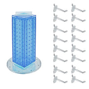 Azar Displays 2 inches x 4 inches x 13 inches / Blue / Pegboard + Hooks Panels & Units