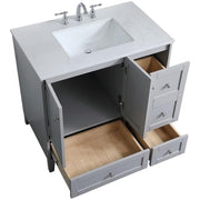 Elegant Decor 36" - Single / Grey / Traditional Bathroom Vanities