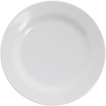 HUBERT Dessert Plates Wide Rim Melamine White - 6 1/2 Dia 48 Per Case