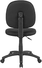 Caressoft-Upholstered Task Chair with Diamond-Stitched Back, Adjustable Seat Height, Nylon Base, Dual-Wheel Casters, Office Desk