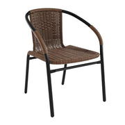 Flash Furniture Dark Brown / Set of 1 / Contemporary Patio Dining Chairs