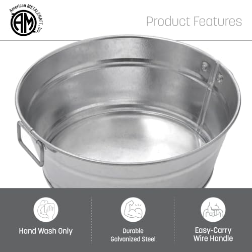 American Metalcraft 37 oz (Pack of 1) / Tub / Silver Beverage Tubs