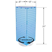 Azar Displays Pegboard + Hooks / Blue / 8 inches (W) x 8 inches (D) x 20 inches (H) Display Racks