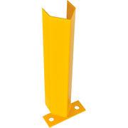 Pallet Rack Frame Guard with Pre-Drilled Base by Global Industrial – 4"L x 3.13"W x 18"H, 9-Gauge Steel, Yellow, Model 798618