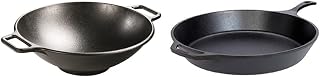 Lodge 14 Inch Cast Iron Wok 15 Inch Cast Iron Skillet
