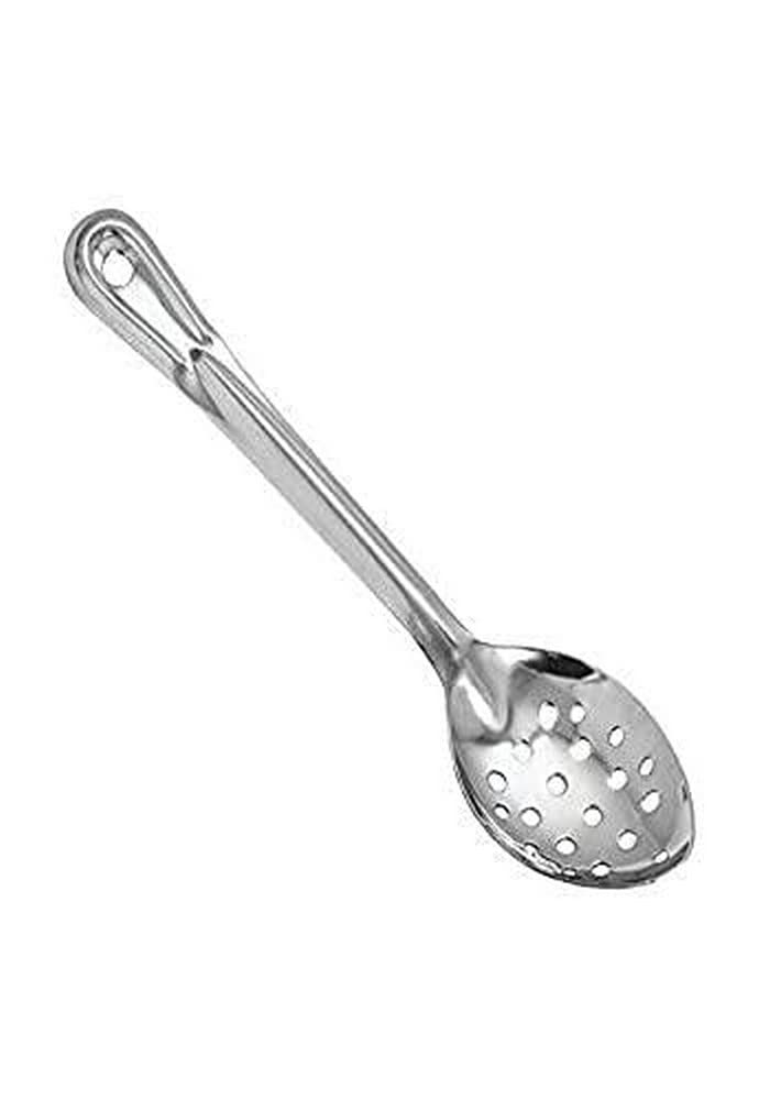 Winco 11" / Perforated / Silver Cooking Spoons