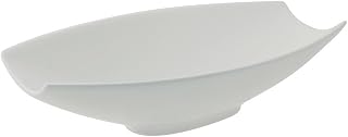 10 Strawberry Street Whittier 12.5"/32 Oz Rectangle Samurai Bowl, Set of 2, White
