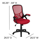 Flash Furniture Red / Set of 1 / Contemporary Home Office Desk Chairs
