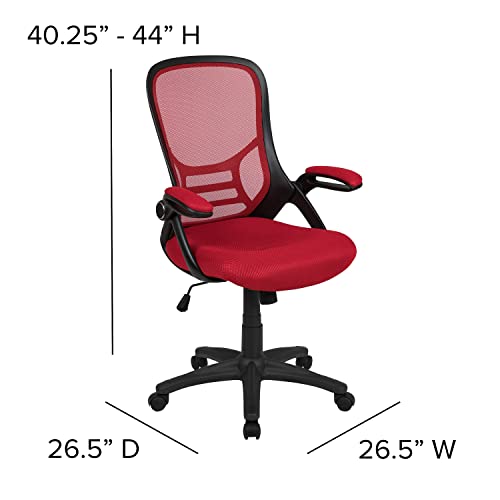 Flash Furniture Red / Set of 1 / Contemporary Home Office Desk Chairs