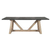 Brown Rectangular Solid Wood Dining Table with Two-Tone Finish by Starlight Canyon Home – Solid Wood, Brown