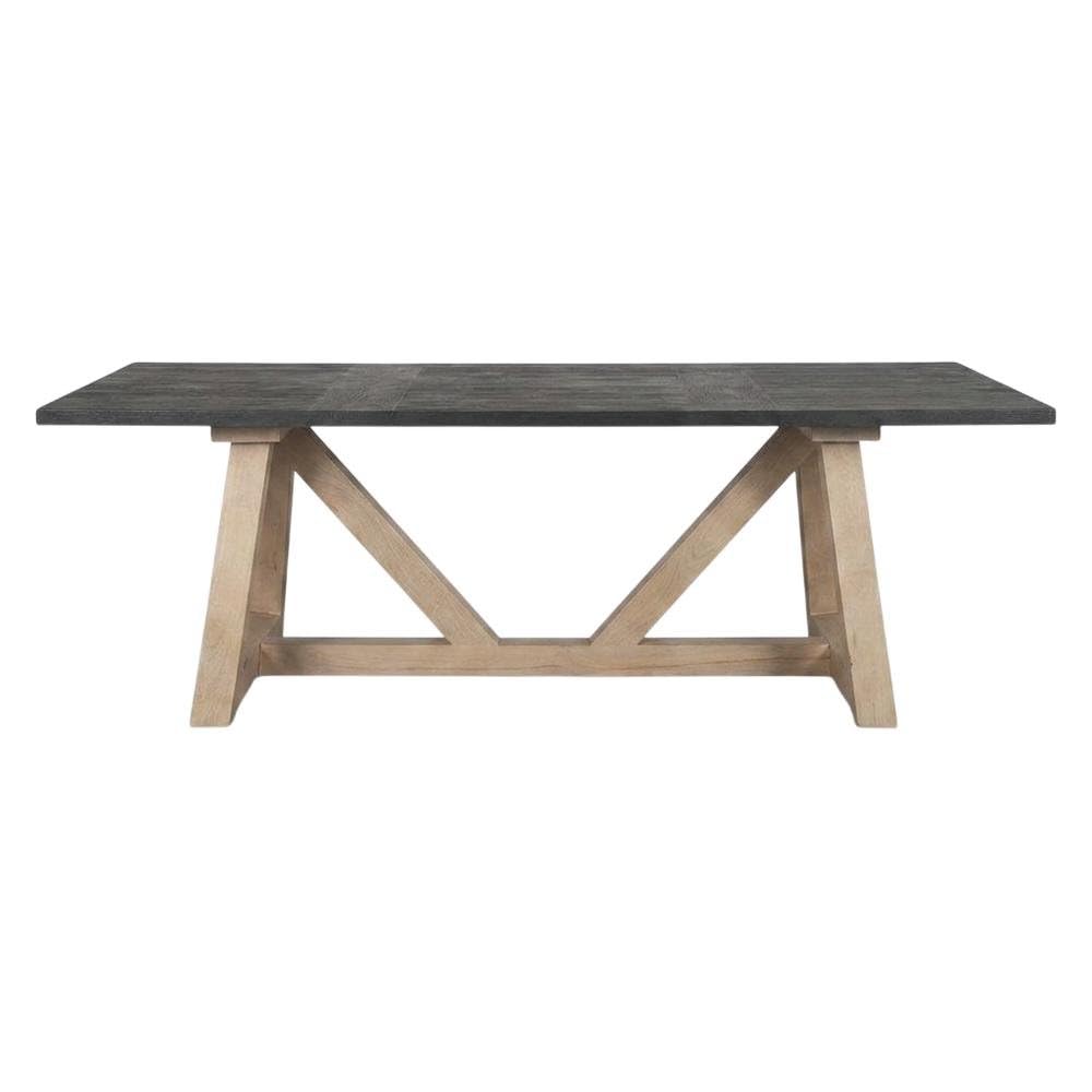 Brown Rectangular Solid Wood Dining Table with Two-Tone Finish by Starlight Canyon Home – Solid Wood, Brown