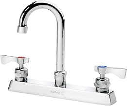 Krowne Royal Series 8" Center Deck Mount Faucet, 3-1/2" Gooseneck Spout, 15-525L