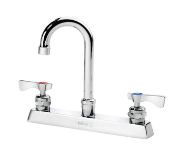 Royal Series 8" Center Deck Mount Faucet by Krowne – 17"L x 14"W x 8"H, Brass, Model 15-525L