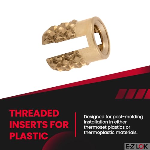 E-Z LOK 2-56 Pack of 50 / One Size / Gold Press-In Inserts