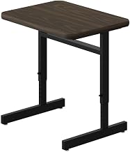 Correll Adjustable Height High-Pressure Top Computer/Student Desks Walnut Wood Laminate