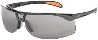 Honeywell Uvex by Protégé Safety Glasses, Metallic Black Frame with Gray Lens & HydroShield Anti-Fog Coating (S4201HS)