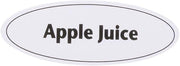 HUBERT Cling On Beverage Identifier Sign White Oval - 2 3/4"L x 1"H