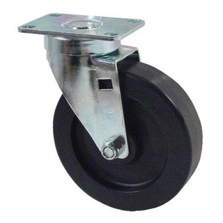 Plate Mount Caster with 5 inches Wheel by Kason – iron, Model 6C525001HDP