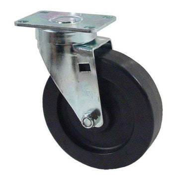Plate Mount Caster with 5 inches Wheel by Kason – iron, Model 6C525001HDP
