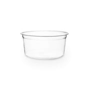 Compostable 12oz Clear Round Deli Containers by Vegware – 12oz, 12.0 ounces, Polyethylene Terephthalate (PET), Clear, Pack of 500