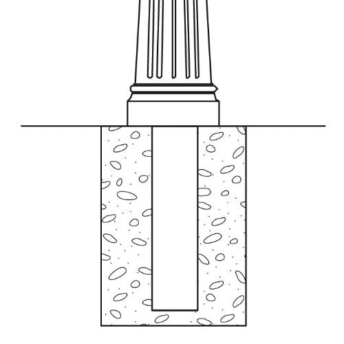 Lewiston Post System only with Bayview Solar Lamp by Qualarc – 20"D x 8"W x 5 ' 2"H, Aluminum Post, Glass Lamp, Powder Coat, Black, Model LPST-700-SL-BL