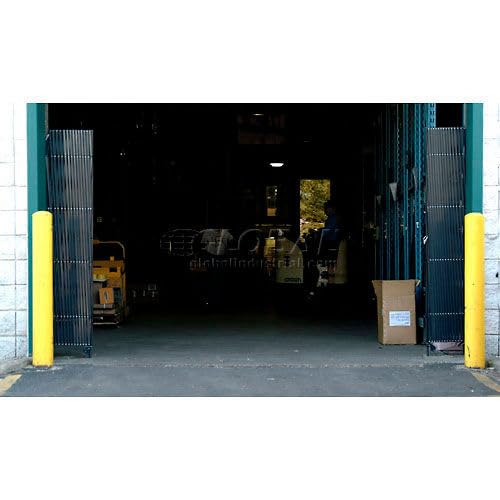 10'W Double Folding Security Gate by Global Industrial – 11"L x 61"W x 4"H, Steel, Gray, Model 241689