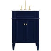 Elegant Decor 24" - Single / Blue,gold / Modern Wheel Care