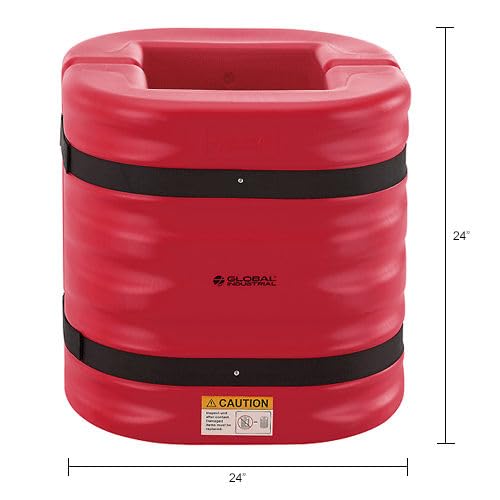 Column Protector for Square or Round Columns by Global Industrial – HDPE, Red, Model 670834