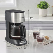 Hamilton Beach With 3 Brew Strengths / 12 Cups / Matte Black Coffee Machines