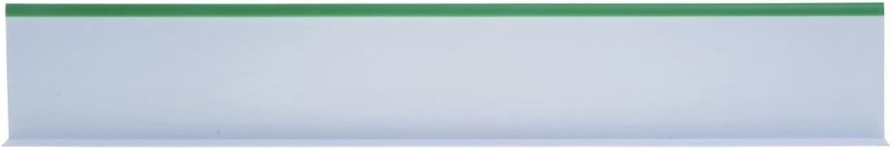Produce Divider White with Green Trim Plastic Shelf Divider - 30"L x 5"H