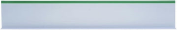 Produce Divider White with Green Trim Plastic Shelf Divider - 30"L x 5"H