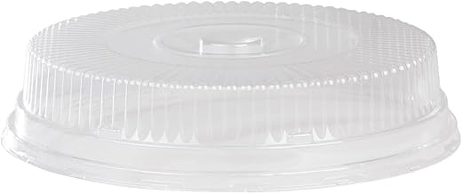 Detroit Forming Caterware OPS Plastic Round Snap-On Dome Lid For 18" Catering Platter, 18.25" Diameter x 3.5" Height, 50/Case