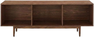 Furnifact White Large Record Player Stand with Vinyl Storage, Stylish Console for Audio Equipment, Durable Construction, Modern Design