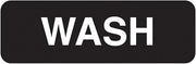 Traex 4526 Black 3 x 9 WASH Symbol Sign with White Letters"