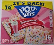 Pop-Tarts Pop Tarts Toaster Pastries Frosted Strawberry Milkshake 16 Count ( ONE BOX )