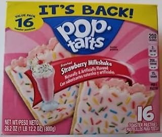 Pop-Tarts Pop Tarts Toaster Pastries Frosted Strawberry Milkshake 16 Count ( ONE BOX )