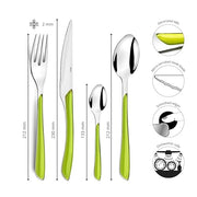 Amefa 32 Piece Cutlery Set for 8 People / Green / Modern Flatware Sets