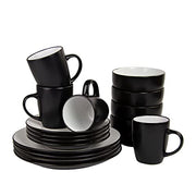 10 Strawberry Street 16 pc / Black/White / 1 Dinnerware Sets